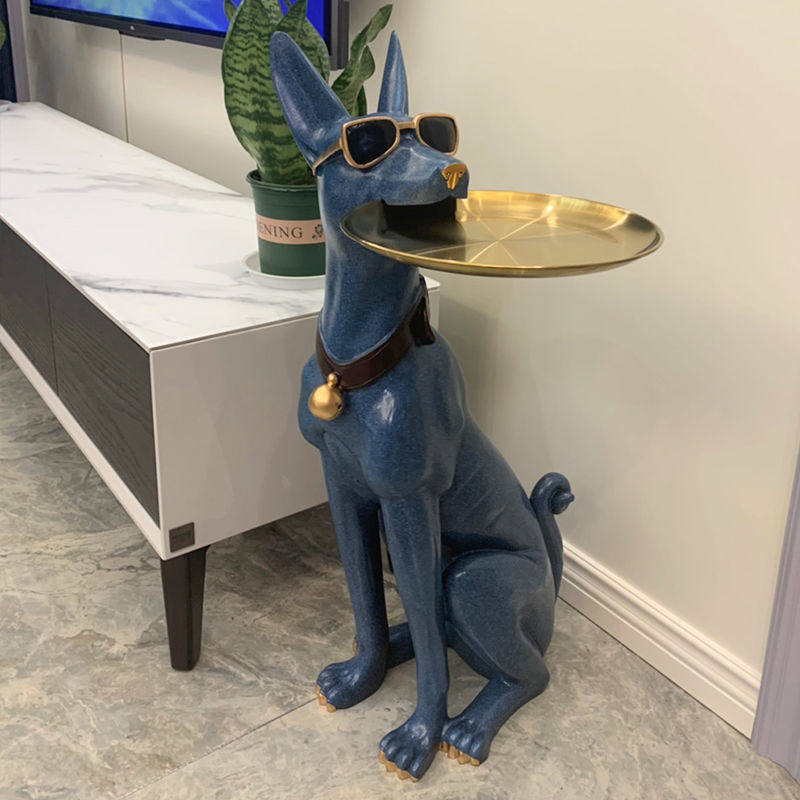 Entrance door hem Flowers Creativity on floor Swinging Pieces Big Dog Animals TV Cabinets Next To Sofa Corner Light Lavish Nordic Home