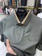 ເສື້ອໂປໂລແຂນສັ້ນ mercerized ຝ້າຍຜູ້ຊາຍລະດູຮ້ອນ embroidered casual loose top high-end lapel t-shirt dad summer t-shirt