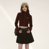 Лонгслив с молнией, короткий базовый свитер, облегающий крой