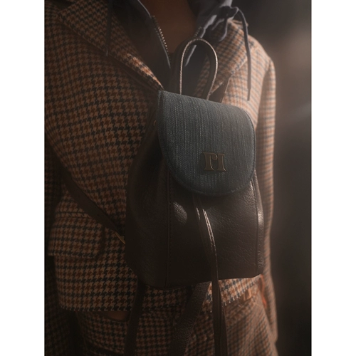 Moromoro 原创设计迷你牛仔双肩包女时尚通勤包高级感百搭小背包