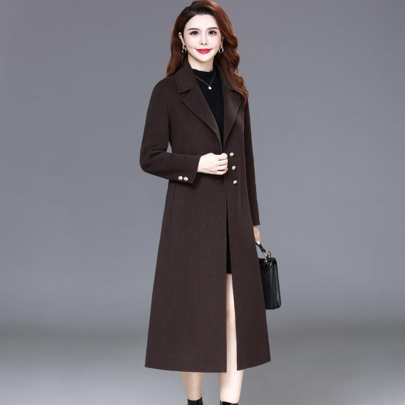 Double-Sided Cashmere Coat for Women, Mid-Length, Over-The-Knee, 2025 Autumn and Winter New Style, Elegant and Stylish Woolen Outerwear for Middle-Aged Women Double-Sided Cashmere Coat for Women, Mid-Length, Over-The-Knee, 2025 Autumn and Winter New Style, Elegant and Stylish Woolen Outerwear for Middle-Aged Women