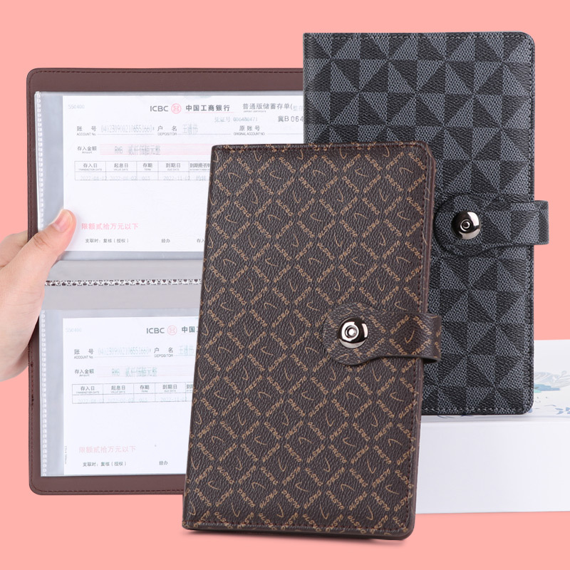 Large-Capacity Bank Passbook Storage Book, Bank Deposit Slip Storage Book, Transparent Checkbook Storage Book, Multifunctional Collection Book, Protective Cover