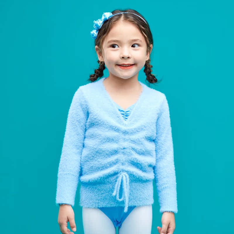 Children's Dance Clothes Girls' Sweater Coat Warm Shawl Autumn and Winter Long Sleeve Ballet Chinese Dance Dancing Top