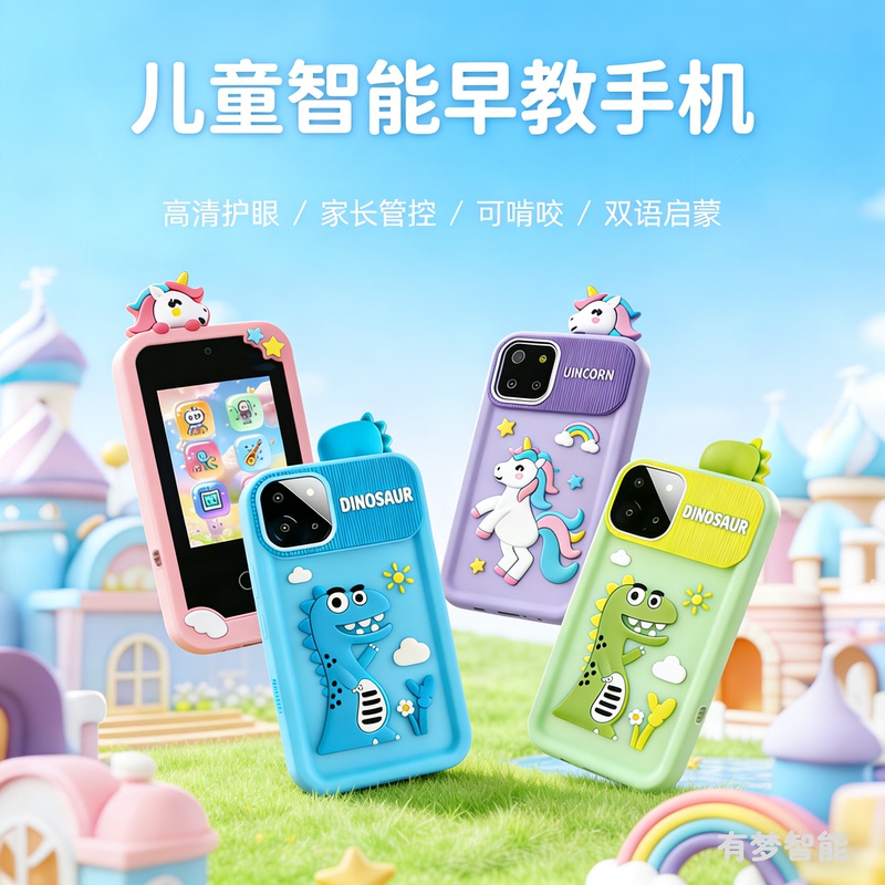 2026 New Model Kidsren's Artificial Touch Screen Camera Phone, Special Toy Gift for Students and Little Girls Aged 3-6 and Above