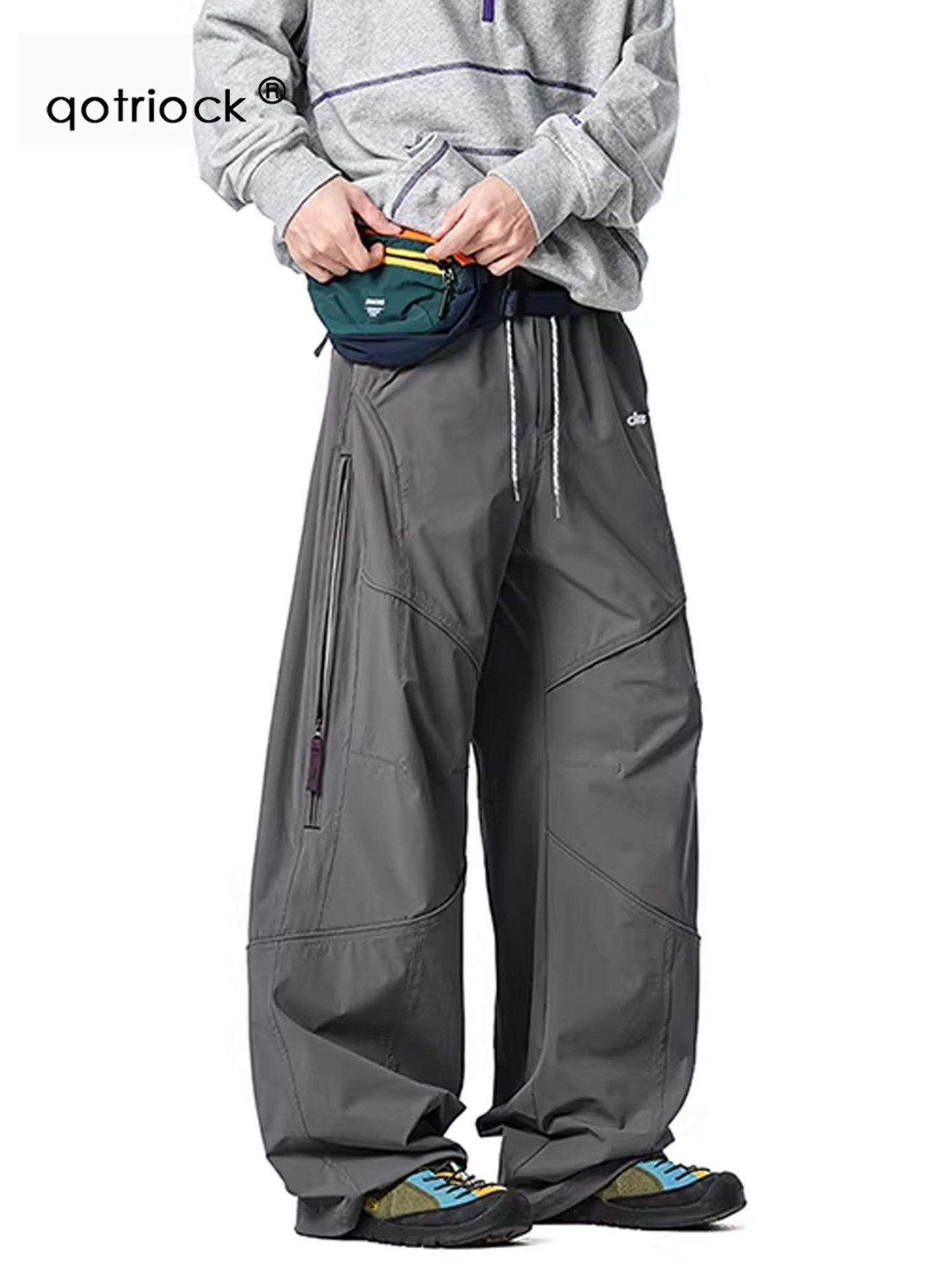 Outdoor Functional Fleece-Lined Softshell Pants for Men, Winter Trendy New Style, Cold-Proof, Warm Hiking Pants, Trekking Cargo Pants