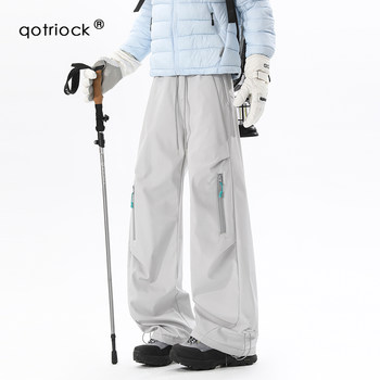 American-Style Outdoor Softshell Three-Proof Tactical Pants for Men and Women, Winter Trendy Thickened Cold-Proof Casual Pants, Sports Hiking Cargo Pants