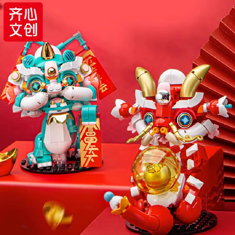 齐心益智玩具变形机甲可拆装儿童礼物拼装乐高儿童礼物积木拼装