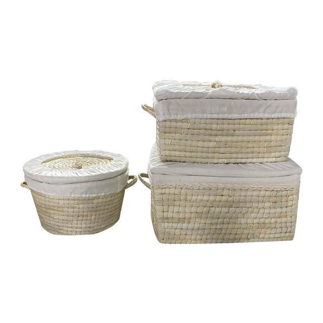 Container for steamed buns, straw woven basket insulation, commercial hand-woven steamed bun storage basket, bun insulated box for sesame cakes