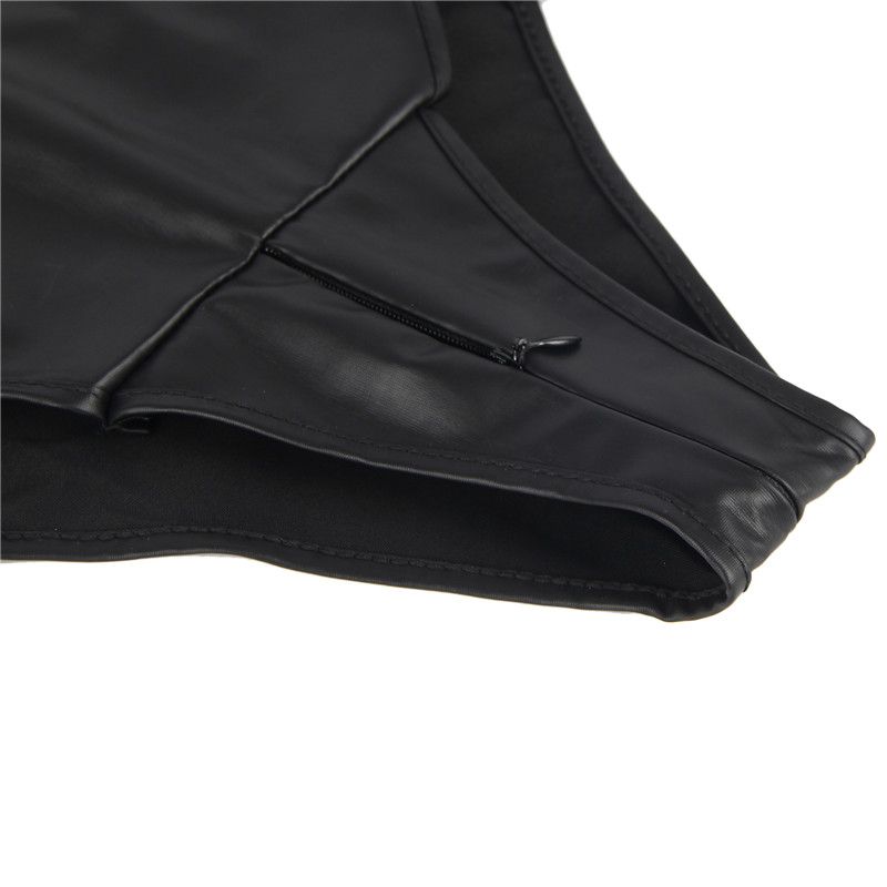 Боди/брюки sexy patent leather sleeveless jumpsuit 性感漆皮无袖连身衣女 OTHER