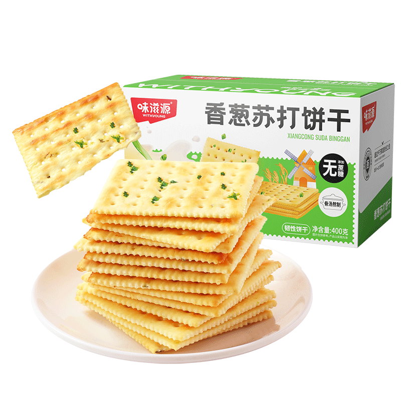味滋源香葱苏打饼干400g