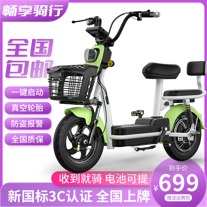 Jadie Aimar with the new national standard electric car small car mini lithium battery adult battery bike