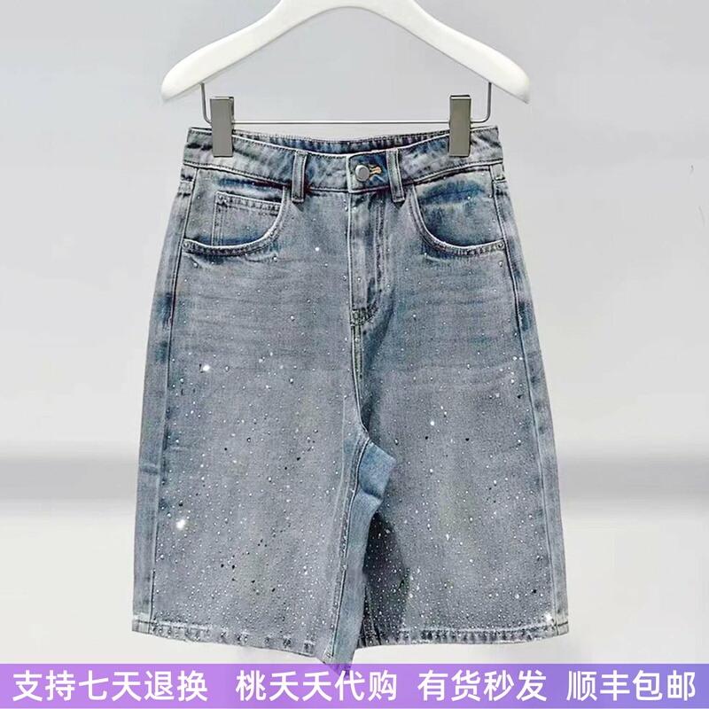 Revanyaya 2026 Summer New Retro Beaded and Rhinestone Denim Shorts for Women R31305184 Revanyaya 2026 Summer New Retro Beaded and Rhinestone Denim Shorts for Women R31305184