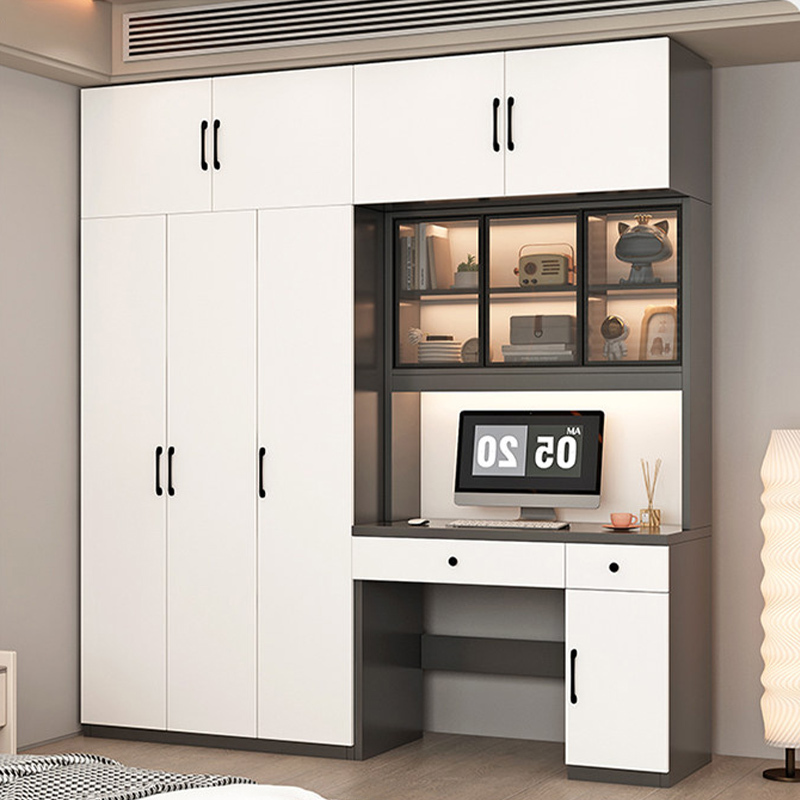 Simple Wardrobe with Integrated Desk, Children's Room Computer Desk and Wardrobe Combination, Small Apartment Home Bedroom Desk and Writing Desk Simple Wardrobe with Integrated Desk, Children's Room Computer Desk and Wardrobe Combination, Small Apartment Home Bedroom Desk and Writing Desk