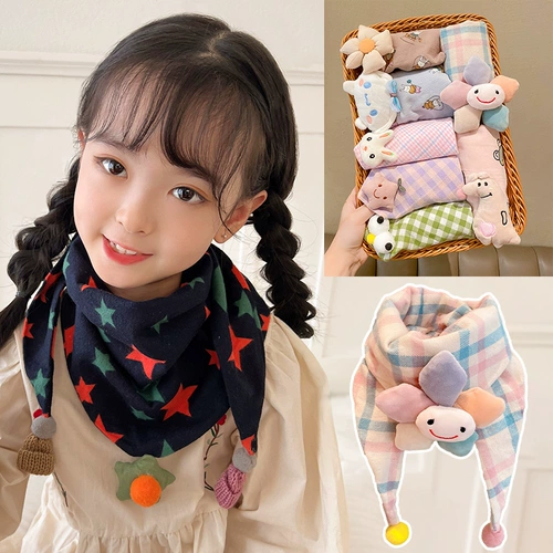 Детский тонкий милый удерживающий тепло шарф для мальчиков, в корейском стиле