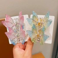 Розовая синяя бабочка + синяя желтая бабочка 2 пары