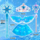 Children's Glowing Butterfly Wings Princess Elsa Magic Wand Cool Birthday Gift Toy Puzzle for Girls 3 to 6 Years Old