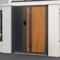 Aluminum alloy villa courtyard door aluminum art garden door iron art rural self-built house B&B solid wood stainless steel outdoor door