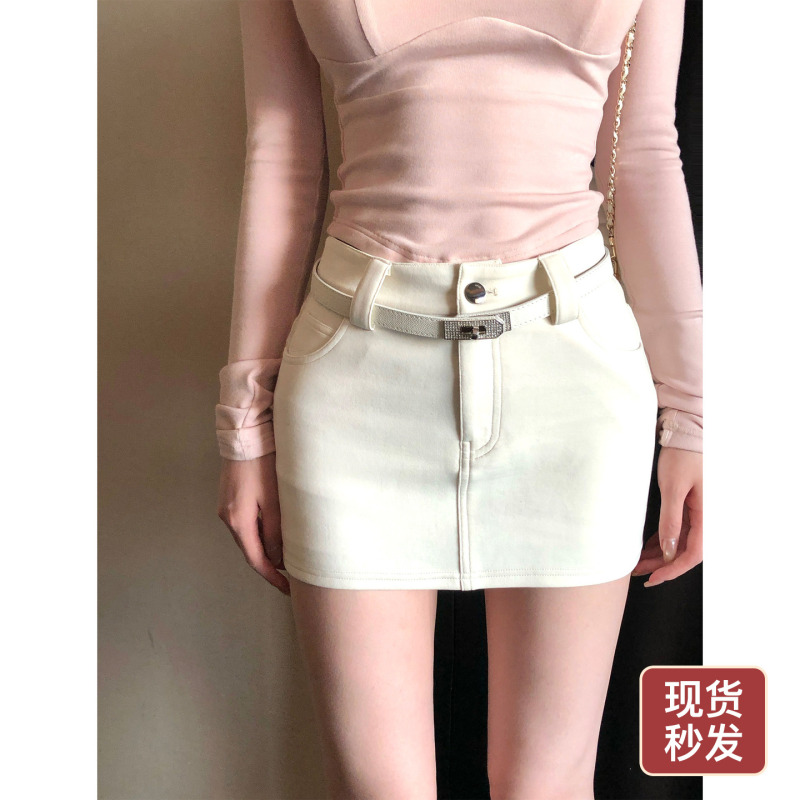 Nancy Fairynancy Long-Legged Focus White Skirt Women's Spring 2026 New Straight A-Line Short Skirt Nancy Fairynancy Long-Legged Focus White Skirt Women's Spring 2026 New Straight A-Line Short Skirt