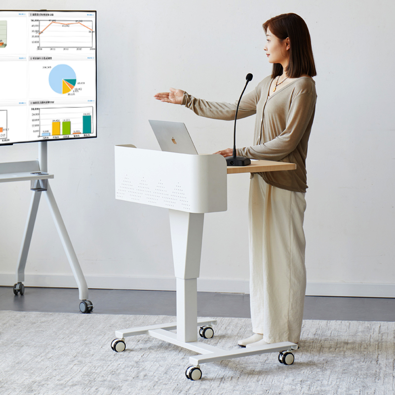 可動式演台、会議演台、スピーチ台、トレーニング教室演台、テーブル、昇降式講義台、議長、司会者台