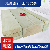 Anticorrosive wood carbonized wood outdoor floor wooden house Scotch pine Indonesian pineapple grid Finnish wood guardrail gallery Guiyang