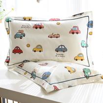 Delicate Ins Cute All-cotton Kindergarten Pillowcase Pure Cotton Long Suede Cotton Latex Pillow Children Baby Boy Pillow Headgear