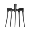 Four-Toothed All-Steel Fork for Loosening Soil, Five-Toothed Fork with Wooden Handle for Farming, Ginger Fork