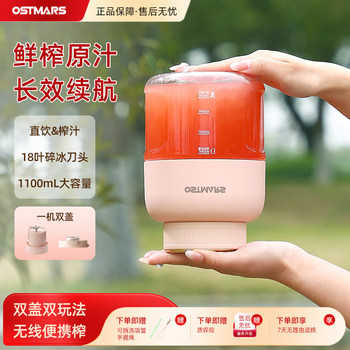 German Ostmars Juice Cup, Large-Capacity Wireless Portable Juicer, Multi-Functional Fresh Juice Maker That Can Crush Ice