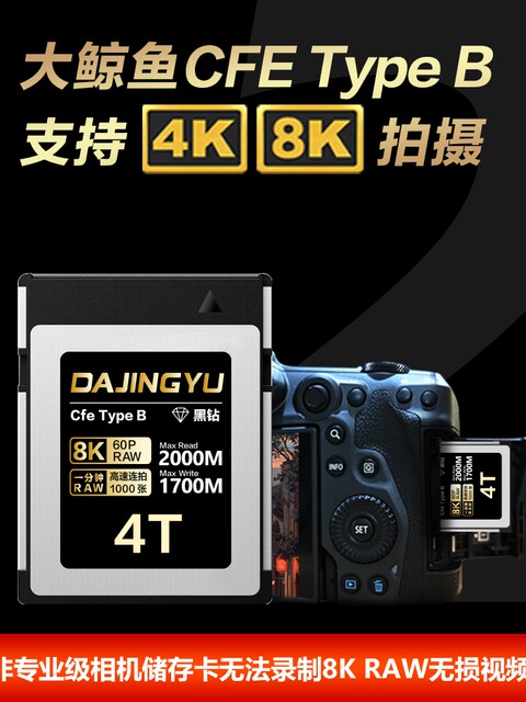 Cfexpress Image Typeb Memory Card for Nikon Z8Z9, Canon R5, Fuji High-Speed Camera Dedicated Memory Card