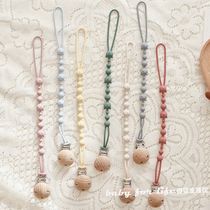 ins Nordic baby pacifier anti-drop chain childrens food grade silicone comfort chain baby teething teether lanyard