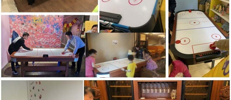 Настольный хоккей 面冰气旋悬空气曲棍球机厂家直销豪华型成人儿童桌上桌台包邮梵木