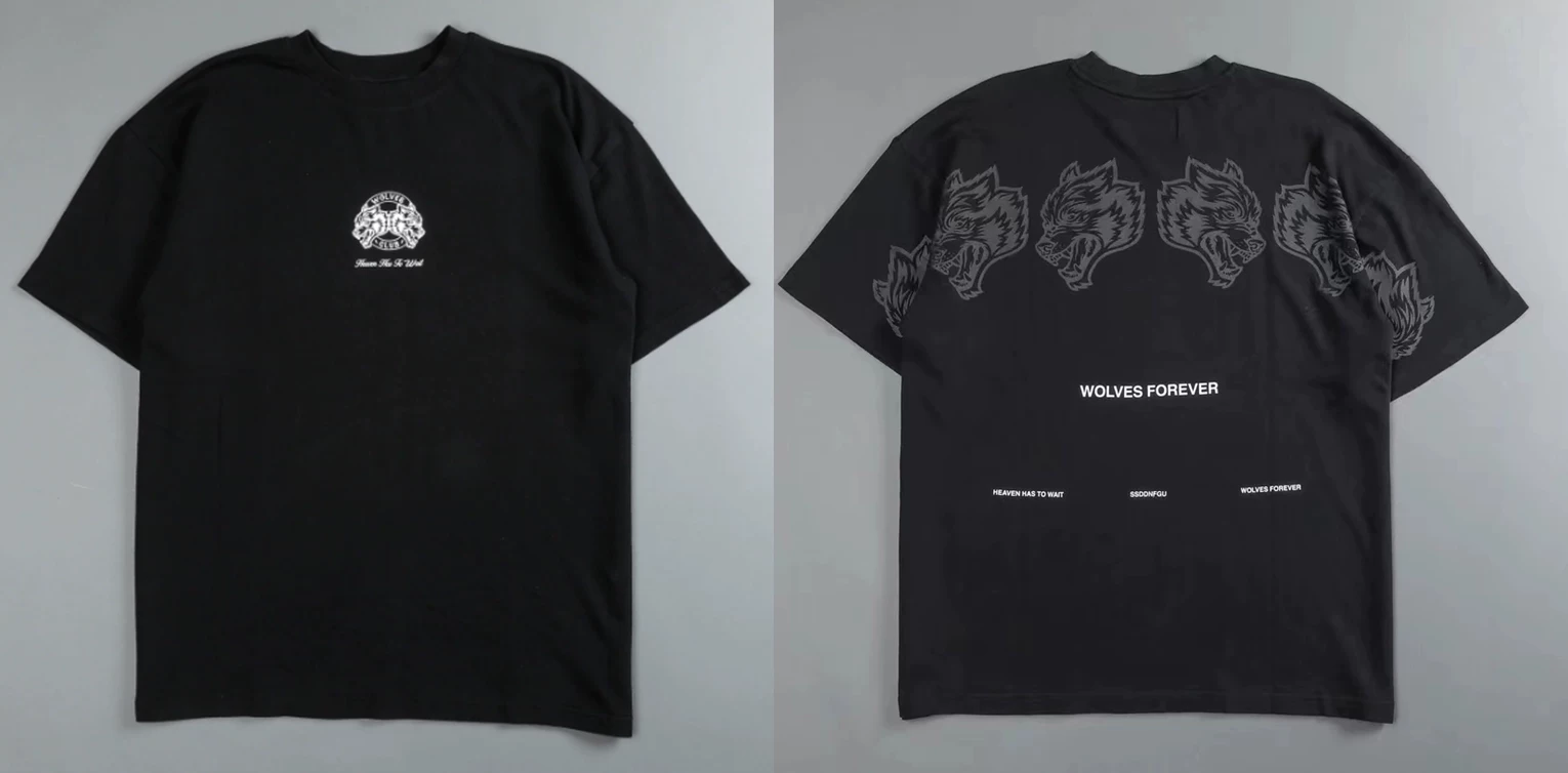 Darc Wolf Sport футболки Oversized Графика DTG ПЕЧАТЬ Tech