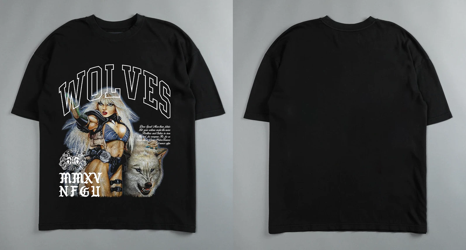 Darc Wolf Sport футболки Oversized Графика DTG ПЕЧАТЬ Tech