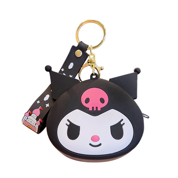 Cute cartoon silicone coin purse keychain