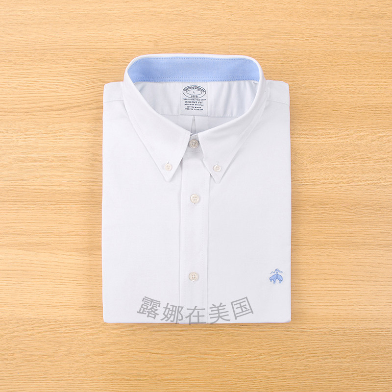 เสื้อเชิ้ตแขนยาวสำหรับผู้ชาย แบรนด์ Authentic Booker American Brothers ผ้าออกซ์ฟอร์ด สไตล์ลำลองแนวธุรกิจ ใส่ได้ทั้งฤดูใบไม้ผลิและฤดูใบไม้ร่วง คอปกแบบปุ่ม ทรงสีขาว