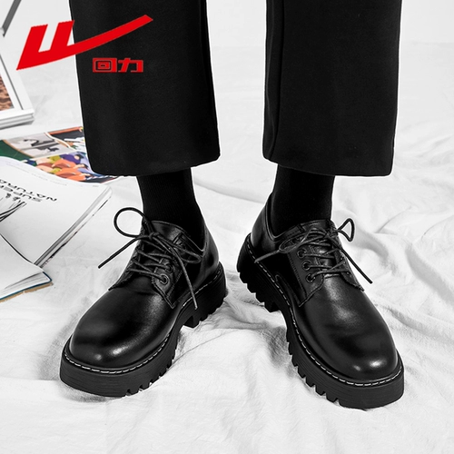 Warrior, Martens, весенние туфли для кожаной обуви в английском стиле, пиджак классического кроя, черная высокая повседневная обувь на платформе, в британском стиле