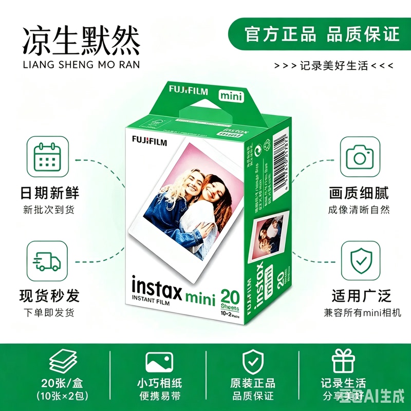 Fuji Photo Paper Mini7+/8/9/11/12/25/40/70/90 Universal Mini 3inch White Border Instant Camera Fuji Photo Paper Mini7+/8/9/11/12/25/40/70/90 Universal Mini 3inch White Border Instant Camera