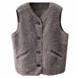 Демисезонный жилет, майка топ, куртка, в корейском стиле, большой размер, свободный крой