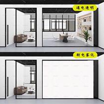 Electronically controlled atomized glass film smart dimming glass film office privacy dimming film electrified electroplated film sliding door