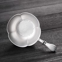 New product pure handmade 999 sterling silver tea filter sterling silver tea drain filter tea residue filter tea filter household tea set