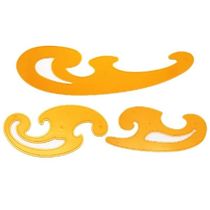 3pcs French Curved Drawing Tool Portable Tailor Stationery