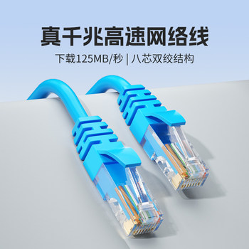 Network Cable for Home Use, Gigabit, Category 6, Category 5, Category 5E, Connection Cable for Computer, Broadband Router, Network, Finished Product, Outdoor Surveillance Cable