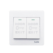 Litai Access Control Double Open Double Control Automatic Reset Switch Out of the door button Double-link doorbell switch 86 Type of access switch
