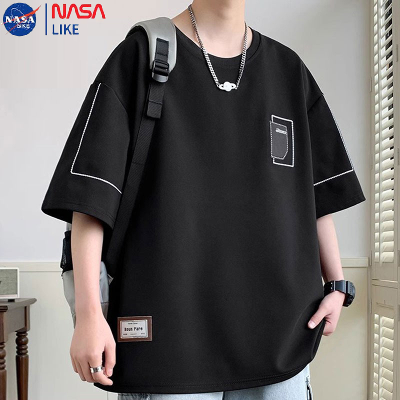 Nasa Ice Silk Short-Sleeved T-Shirt Men's Summer Thin Half-Sleeved Youth Couple Wear Loose Boys' T-Shirt Top
