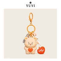 Медвежонок в форме сердца - коричневый