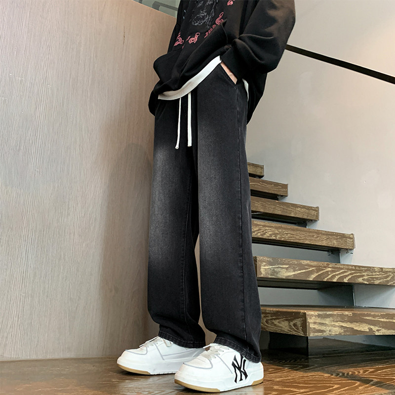 Детская одежда; джинсы для мальчиков; сезон осень-зима; новинка 2025 года; прямые детские брюки; повседневные брюки для мальчиков с бархатной подкладкой