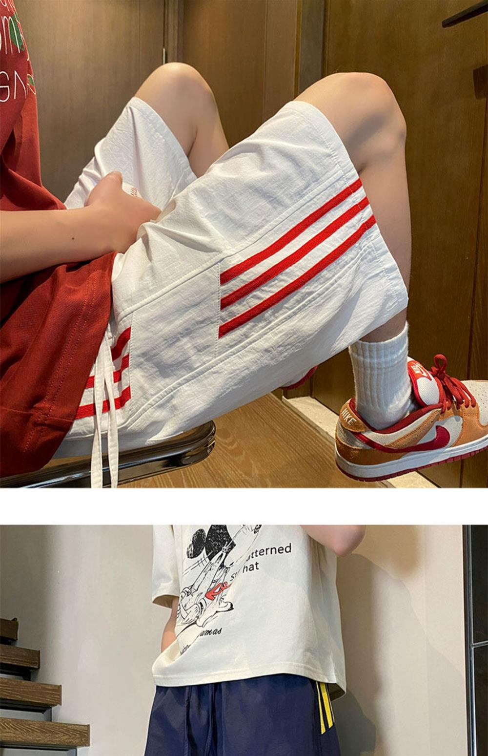 Ice Silk Shorts for Boys, Summer Trendy Brand Children's Outdoor Sports Pants, Loose Quick-Dry Five-Point Pants for Students and Teenagers — 23
