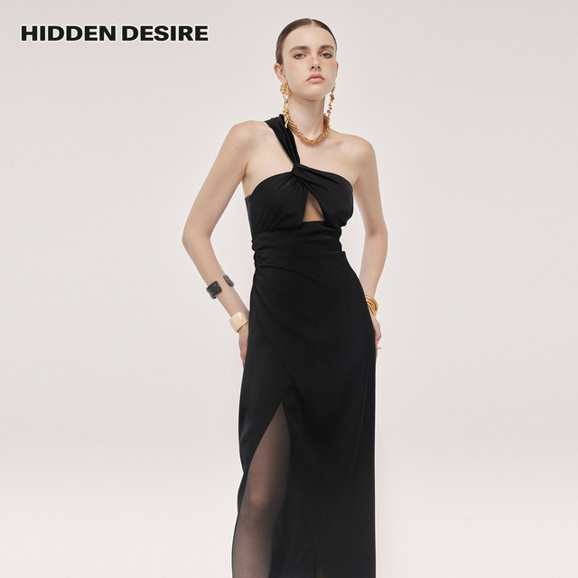 HIDDENDESIRE23 ຜະລິດຕະພັນລະດູຮ້ອນໃຫມ່ irregular suspender satin dress 6231DL0029