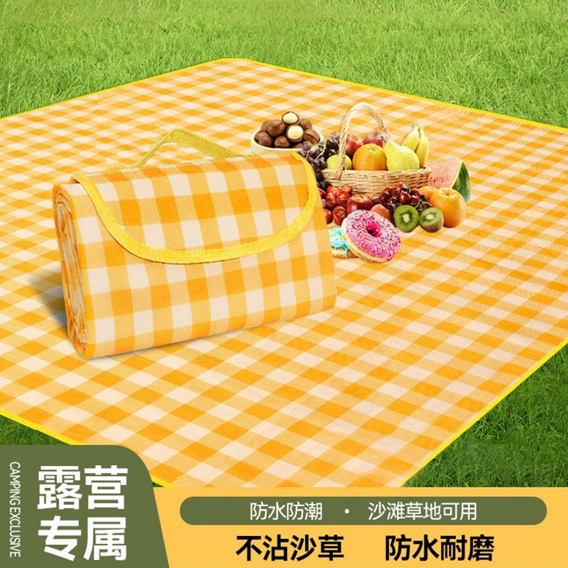 Picnic Mat Anti-Tide Cushion Outdoor Camping Picnic Picnic Beach Tent Ground Mat Waterproof Lawn Portable Picnic Cloth-Taobao