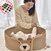ins portable basket newborn sleeping basket portable car sleeping basket for outing multifunctional baby cradle storage basket