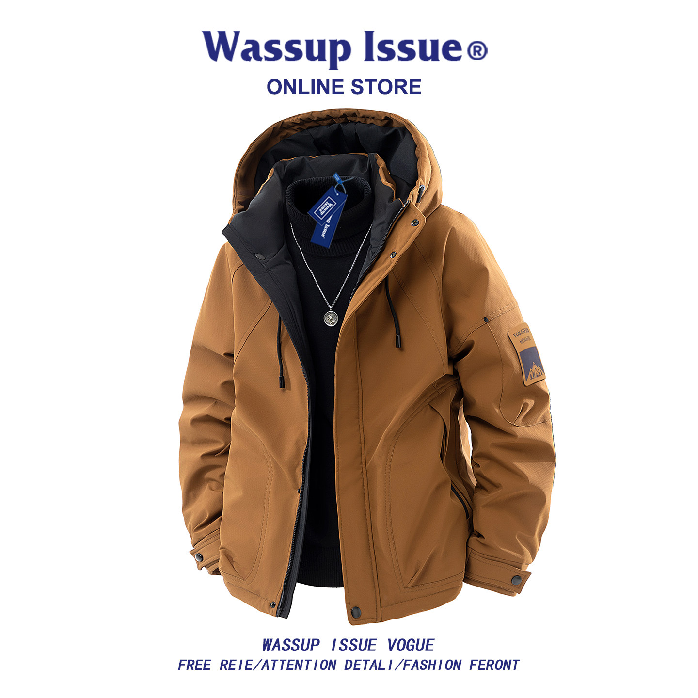 МОДНЫЙ выпуск американского модного бренда, пуховик с капюшоном, мужская зимняя пара толстых теплых пуховиков для мужчин